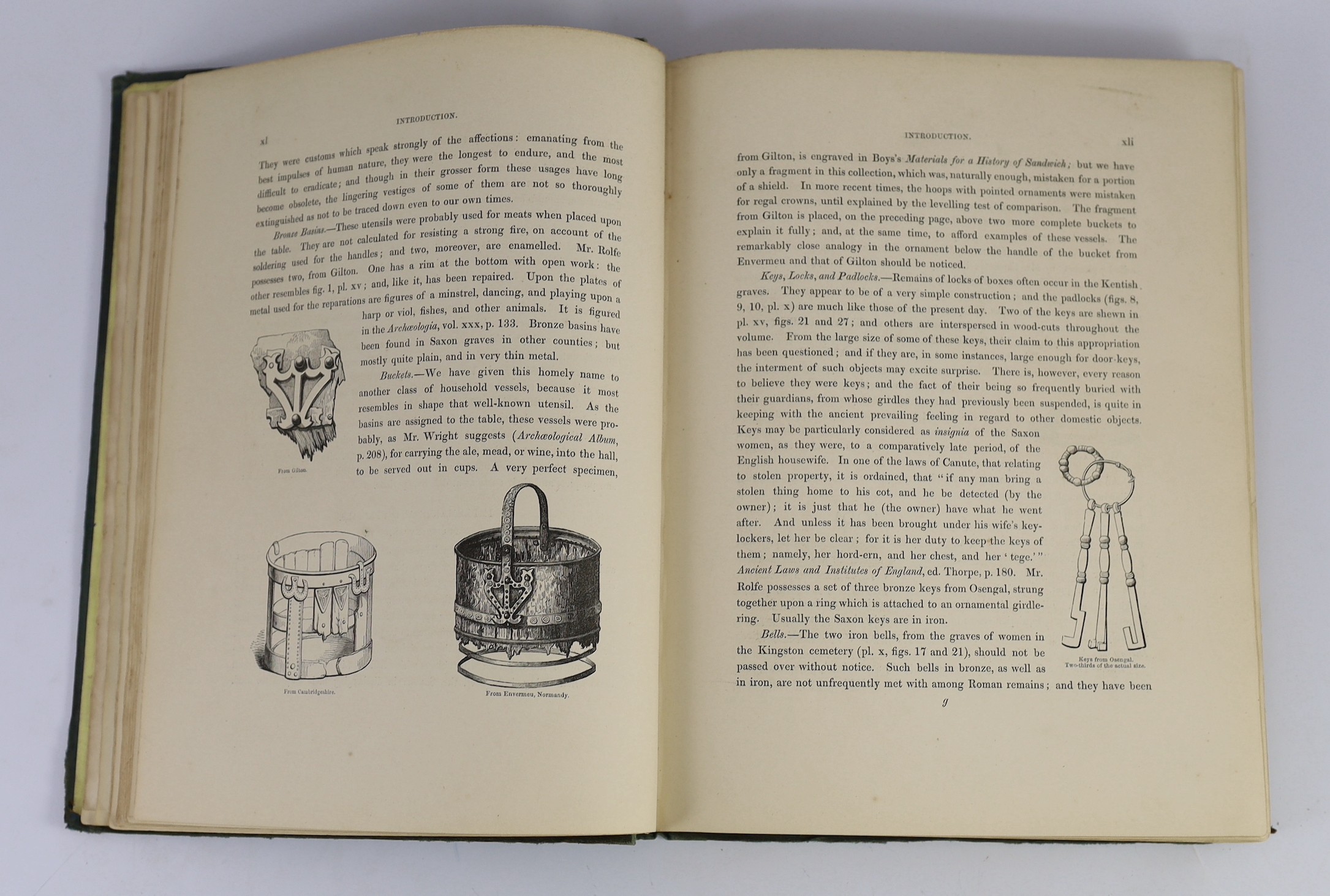 KENT: Fausset, Rev. Bryan - Inventorium Sepulchrale: an Account of some Antiquities dug up at Gilton, Kingston, Sibertswold ... and Crundale, in the County of Kent, from A.D. 1757 to A.D. 1773 ... Edited from the origina